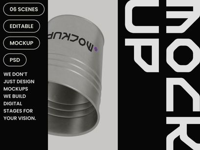 Metal Bucket Mockup