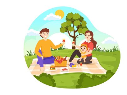 15 Summer Holiday Picnic Illustration