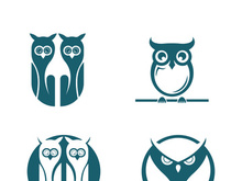 Owl logo icon design animal and simple business abstract vector