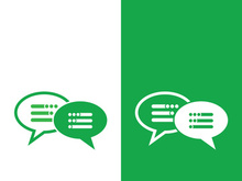 Speech bubble icon logo template vector illustration