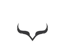 Bull head horns logo design.
