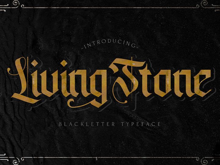 Livingstone - Blackletter Decorative Font