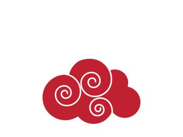 Chinese Cloud template vector icon illustration preview picture