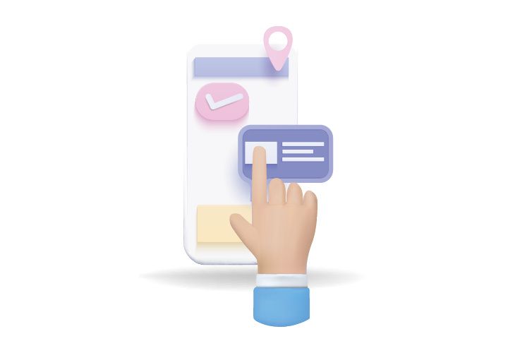 3D Business Vector Icon render with blender style