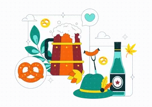 10 Oktoberfest Vector Illustration