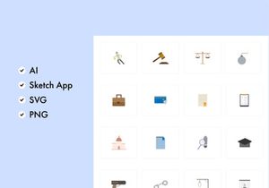 Law Color Icons