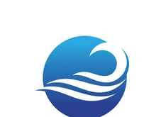 Water wave icon vector template logo