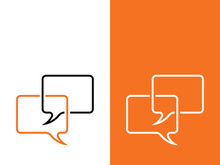 Speech bubble icon logo template vector illustration