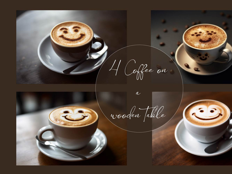 Coffee on a wooden table