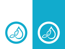 Background water drop logo icon vector illustration