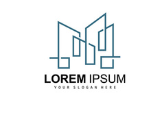 House Logo, Building Furniture Design, Construction Vector, Property Brand Icon, Real Estate, Housing