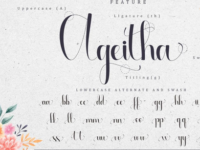 Ageitha - Free Modern Calligraphy