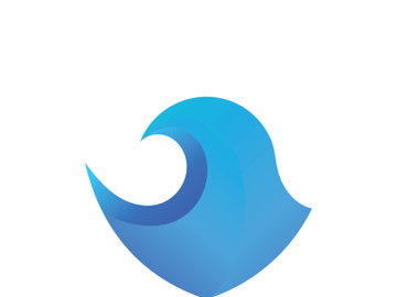 Ocean water wave wave logo design. preview picture