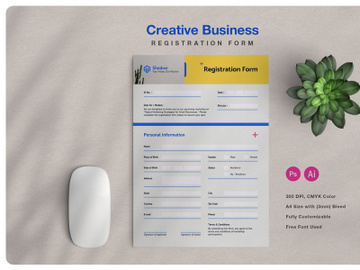 Creative Business Registration Form preview picture