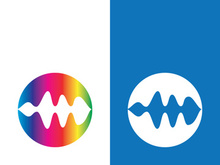 Sound waves vector illustration design template