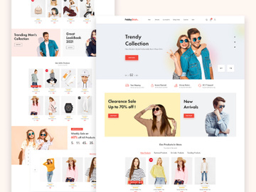 FabbyStitch - Fashion & Clothing eCommerce XD Template preview picture