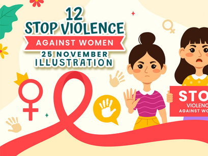 12 International Day for the Elimination of Violence Against Women Illustration