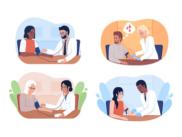 Medical tests for patients illustrations set preview picture