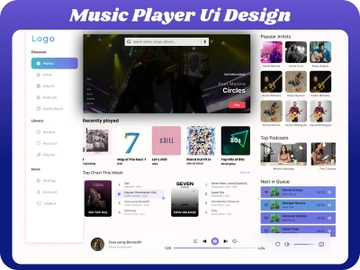 Music Player Website UI Design preview picture
