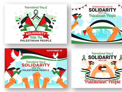 12 Day of Solidarity with the Palestinian People Illustration