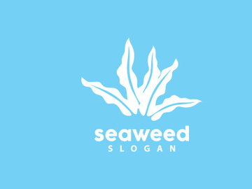 Seaweed Logo, Underwater Plant Vector preview picture