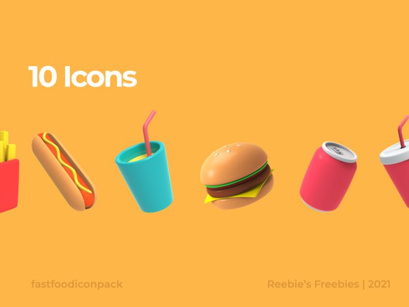 Reebie3D Fast Food 3D Icons