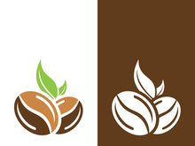 Coffee bean icon vector illustration template