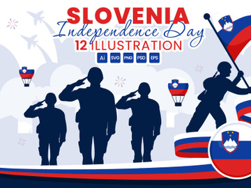 12 Slovenia Independence Day Illustration preview picture