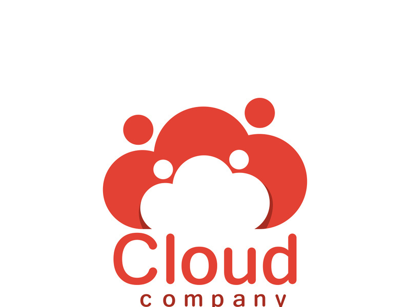 Cloud logo vector icon illustration