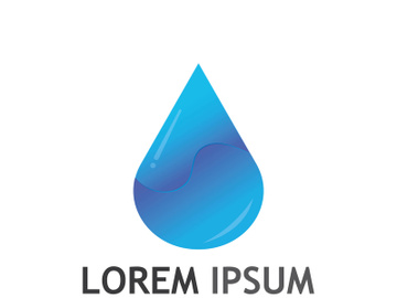 Modern colorful water drop logo design. preview picture