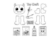 Handmade toy craft set vector illustration flat design