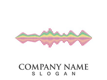 Sound waves vector illustration design template