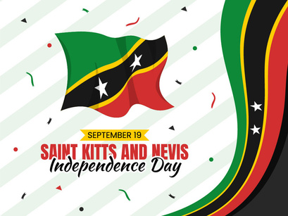 15 Independence Day Saint Kitts and Nevis Illustration