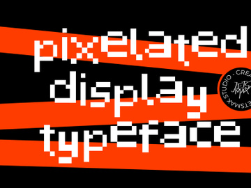 Pixelated Display Font preview picture