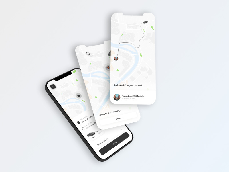 Taxi Booking App UI Design