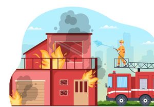 11 Fire Department or Firefighter Illustration