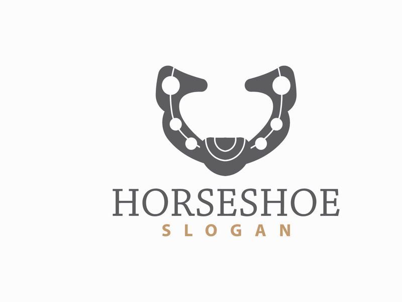 Horseshoe Logo, Horse Vector Vintage Elegant Old Retro Texsas Design