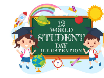 12 World Students Day Illustration preview picture