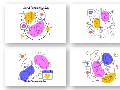6 World Pneumonia Day Illustration