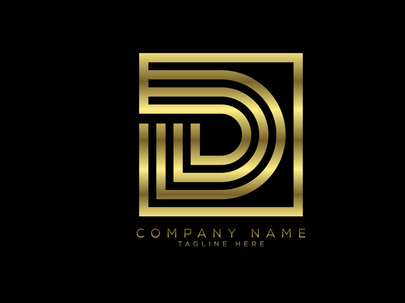 Luxury golden color line letter, Graphic Alphabet Symbol for Corporate Business Identity