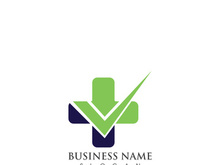 hospital logo and symbol Template, Green logo vector