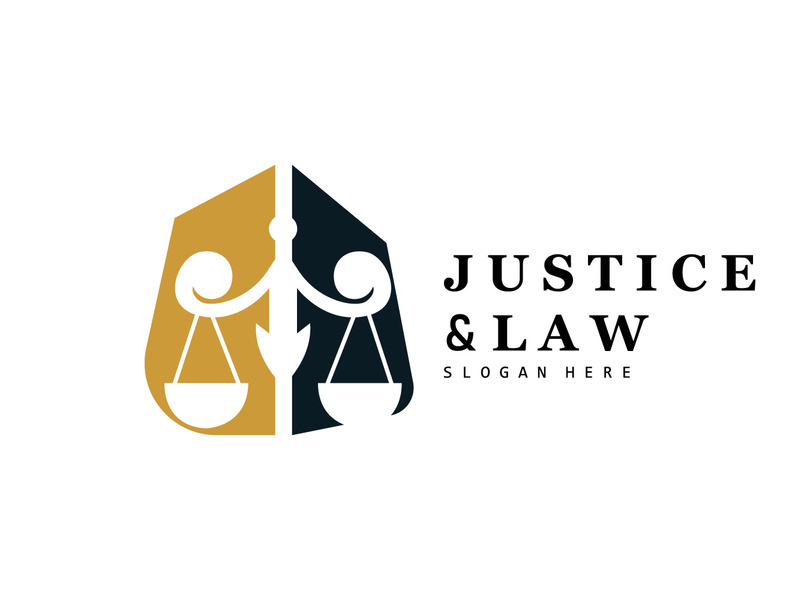 Lawyer Logo, Law Court Simple Design