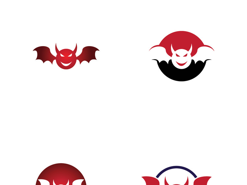 Devil logo illustration design vector template