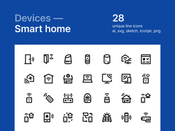Smart Home Devices Icons preview picture