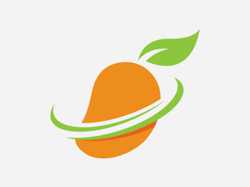 Fresh mango fruit vector illustration logo icon preview picture