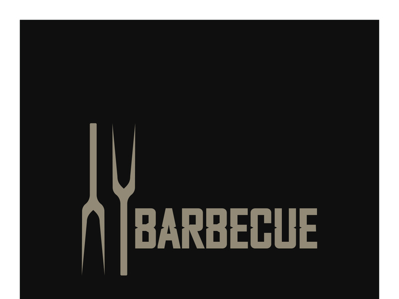 Simple Barbecue Vintage hot grill, with crossed flames and spatula. Logo for restaurant, badge, cafe and bar.vector