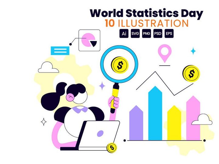 10 World Statistics Day Illustration