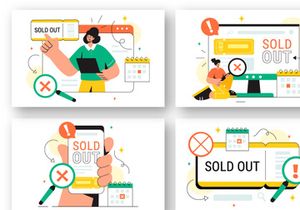 13 Sold Out Vector Illustration