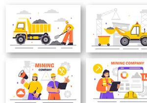 11 Mining Company Illustration
