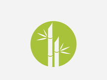 Green Bamboo Logo, vector illustration Design